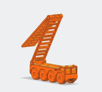 Flippy Ladder Fire Truck 4 Wheel Mod