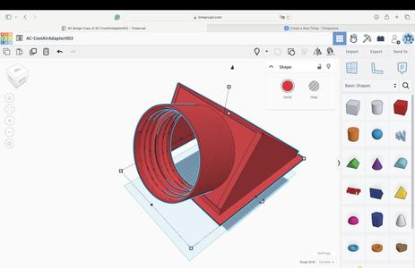 150 mm (150mm) - Air Con Cold Air Funnel 235x175