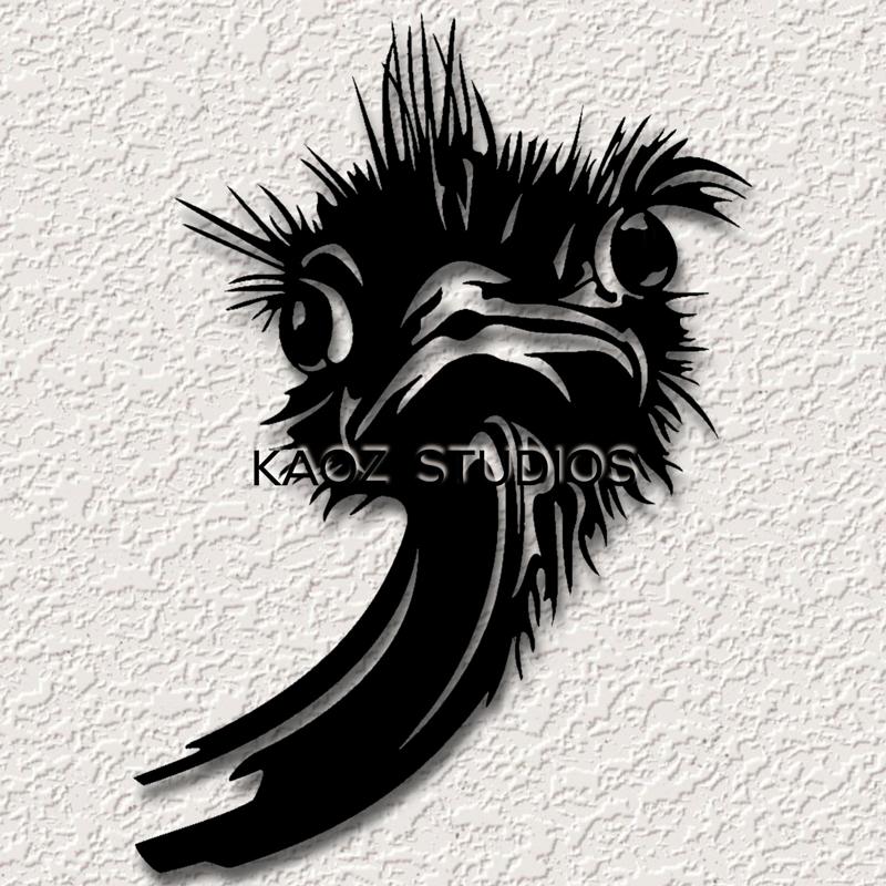 realistic ostrich wall art bird wall decor safari decoration