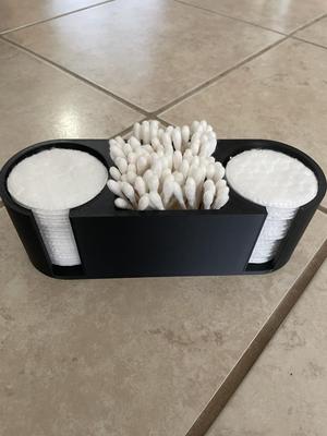 Makeup remover pads and q tip holder