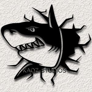 shark wall art underwater decor ocean decoration nautical