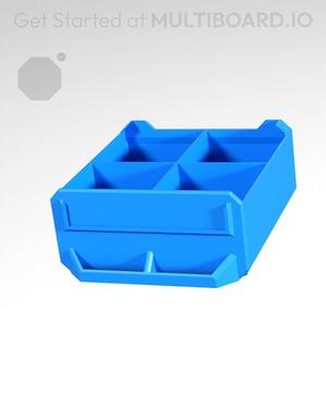 2x1x2-Deep - Grid Divided - Multibin Simple Drawer