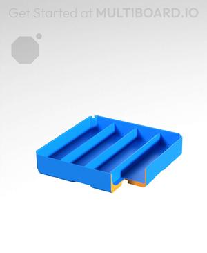 2x2x0.5 - Curved - Double Divided Bin - Multibin Insert
