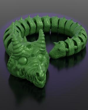 Articulated Dragon Snake - Spikey Version