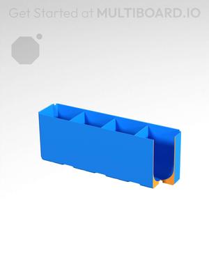 4x1x1.5 - Full Curved - Divided Bin - Multibin Insert