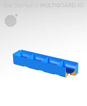 4x1x0.75 - Full Curved - Divided Bin - Multibin Insert
