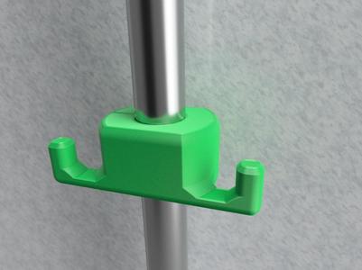 Shower rod hook for 22mm shower rod