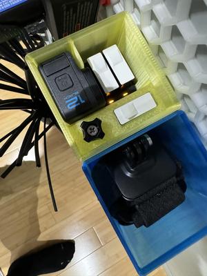 GoPro Hero + Charger Bin For Gridfinity