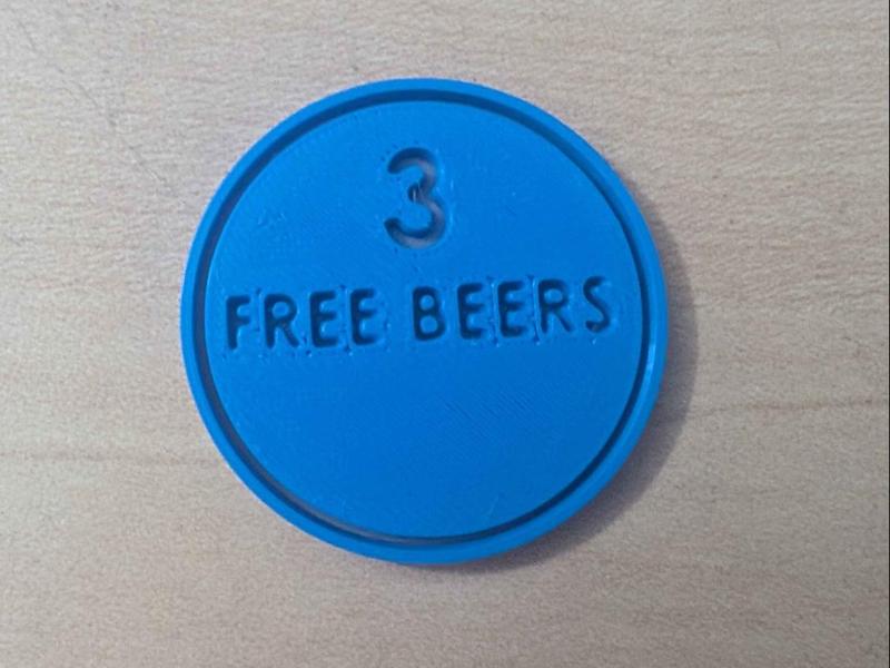 3 Free Beers - Token/Chip
