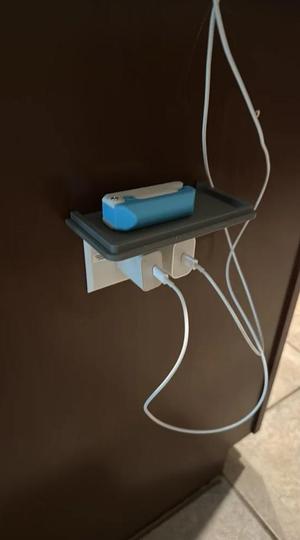 Outlet Cover With Shelf Horizontal Lip