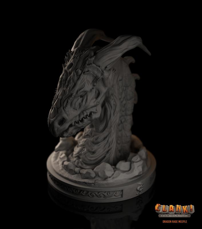 Clank - A Deck Building Adventure Dragon Meeple