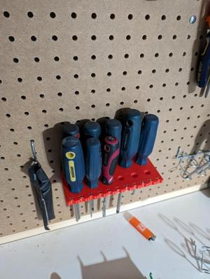 Large Pegboard Screwdriver Holder