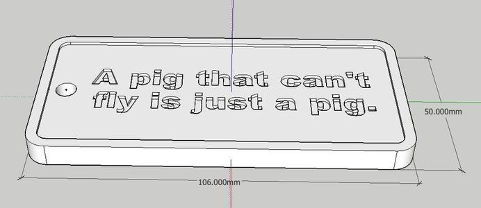 A pig that can't fly is just a pig.