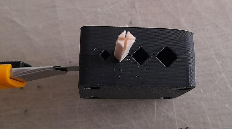 Triangular strip cutter