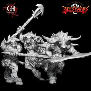 Clovis Minotaur Warband 2: 3 x medium sized miniatures (Unsupported)