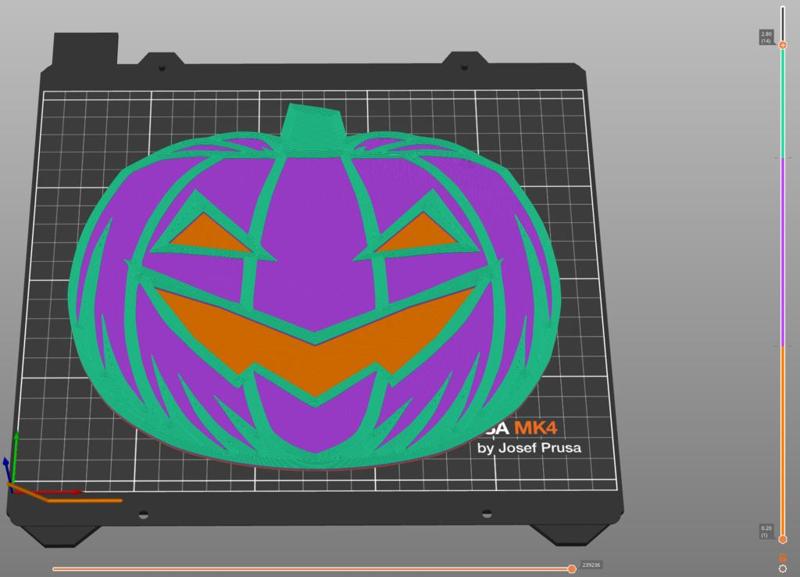 Halloween Pumpkin 2D (3 colors, 1 nozzle)