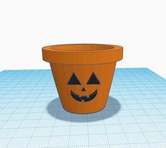 Halloween Pumpkin Pot