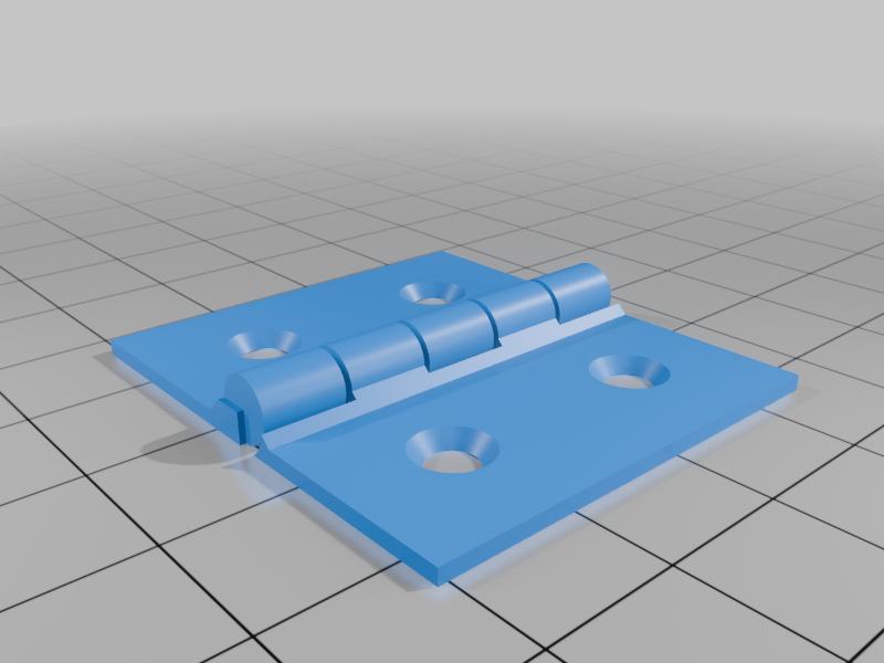 Parametric hinge print in place - CadQuery