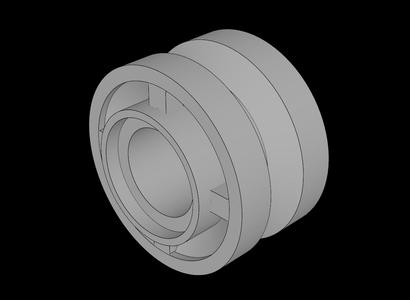 Lego Compatible (42610.dat) Wheel Rim  8 x 11.2 with Centre Groove
