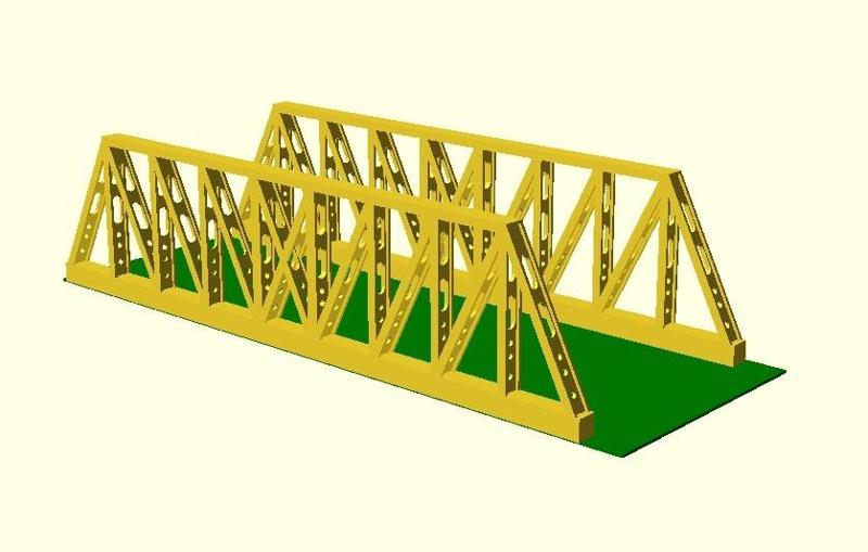 Truss bridge HO - pont en treillis