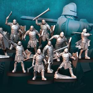 10x Blood-Handed Orcs with shield and sword | Blood-Handed Orcs | Fantasy