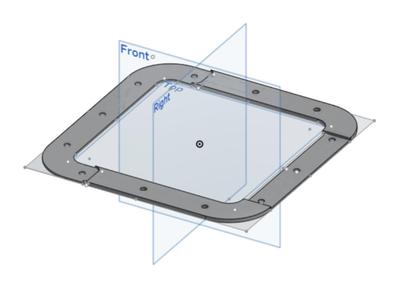 VW Beetle 6x6 inch Carburetor Window Bezel