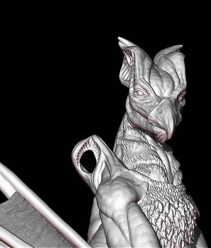 Alien creature anatomy sculpt