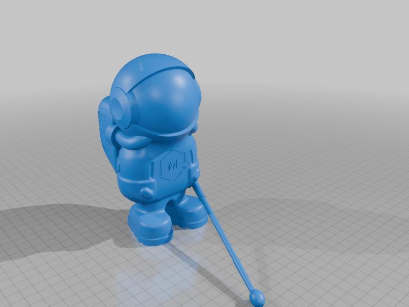 BLIND ASTRONAUT WITH A WHITE CANE  