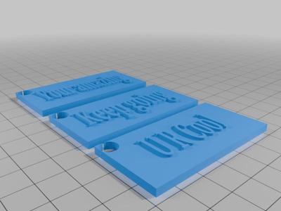 Motivational keychains x3