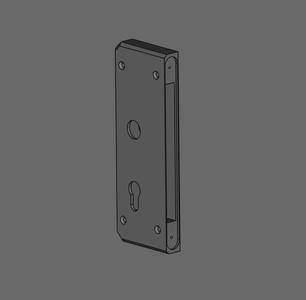 Housing for a DIN mortice lock, Gehäuse für einen Schlosskasten