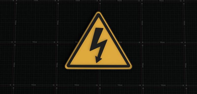 Electrical Shock / Electrocution Label Safety Sign ISO W012