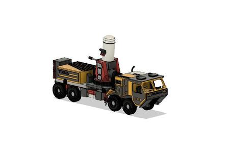 Yellow CRAM Military Truck with Movements
