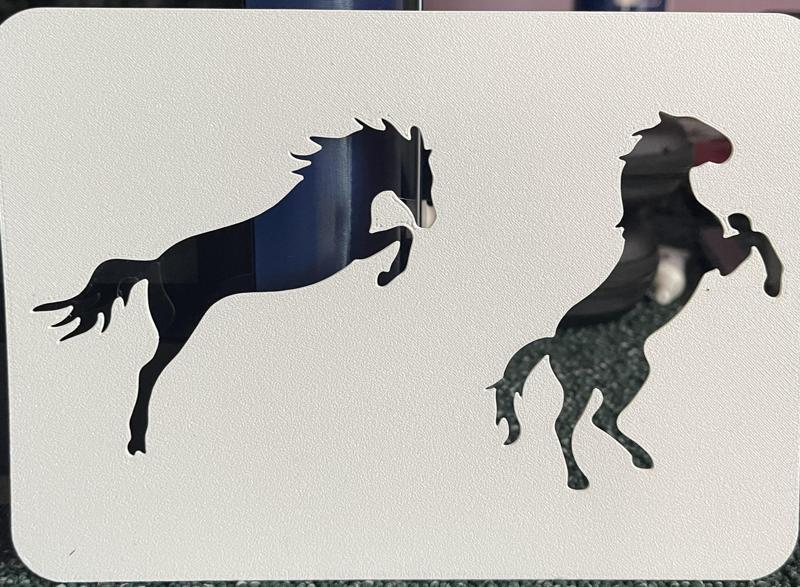 6x Horse - Template Stencil for drawing and painting