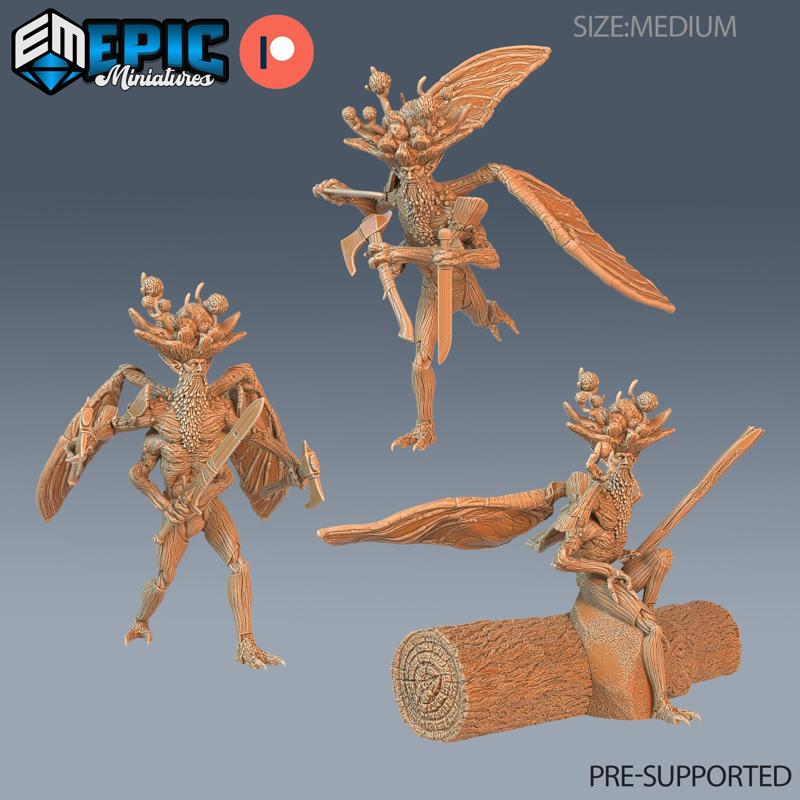 Ancient Spore Druid Set / Humanoid Warrior / Male Nature Leader / Forest Guardian / Woodland Encounter