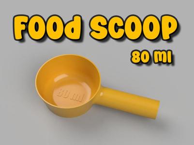 Simple 80 ml pet dry food scoop