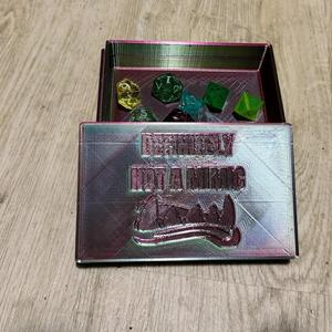Simple Dice Tin With Lid &quot;Definitely Not A Mimic&quot;