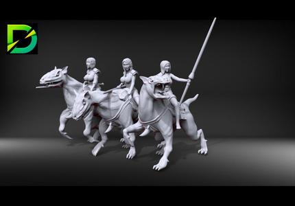 Amazon Army of Fate- Mounted Amazons