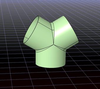 Y duct splitter 100mm