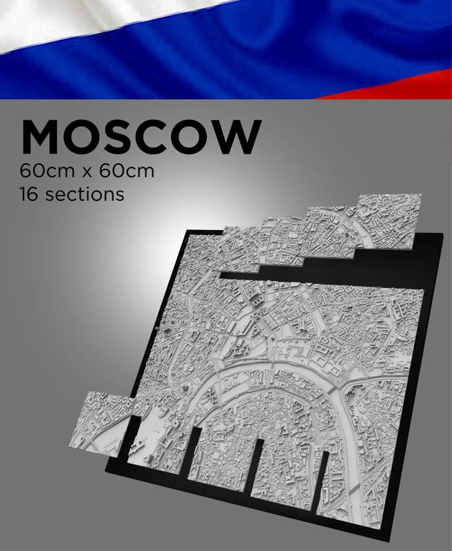 MOSCOW, Skyline 3d map 