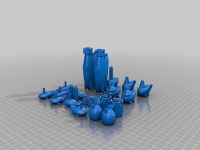 Casper The axolotl Chess Pieces