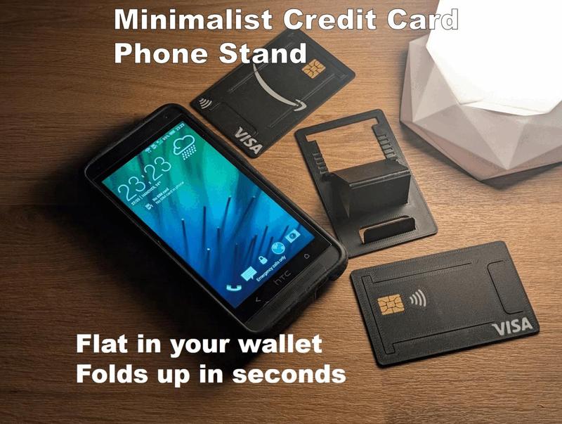 Minimalist Credit Card Phone Stand slim adjustable