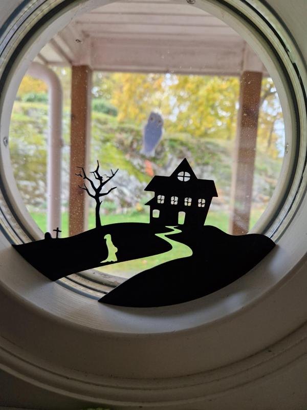 Halloween silhouette for window