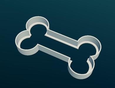 Bone shaped cookie cutter