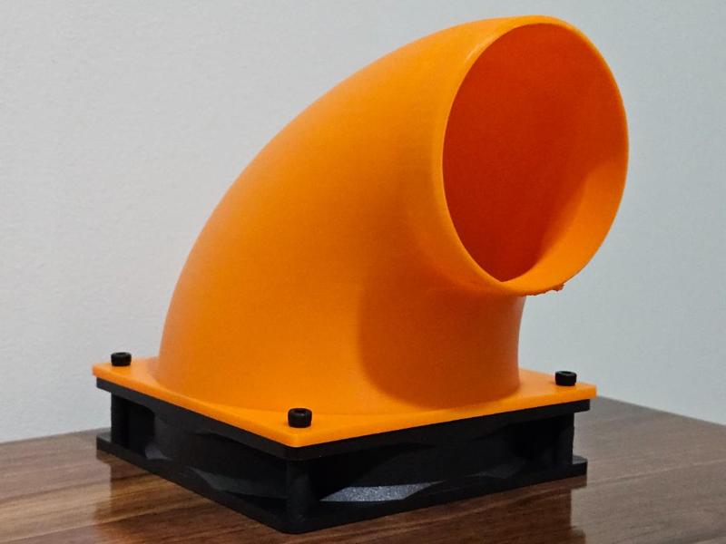 PC Fan Adapter Ducting - 120mm to 90 Degree Angle