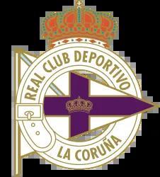 Multicolored shield of the Real Club Deportivo La Coruña