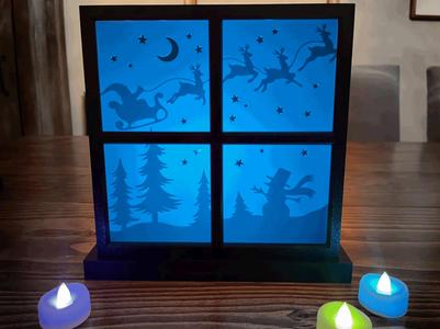 Christmas Window LED Light-up Scene