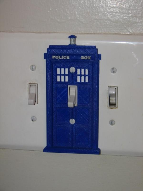 Tardis Light Switch Cover