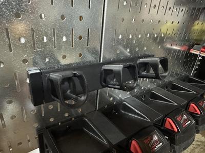 Ryobi 18v x3 Battery Holder for Wall Control Pegboard
