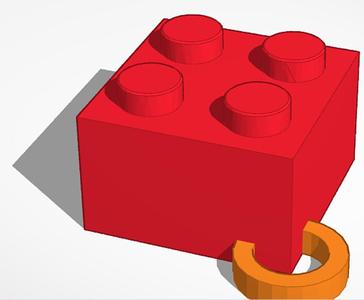 Mattoncino compatibile portachiavi