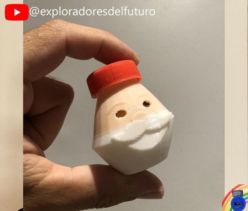 Santa Container for Bottle Cap